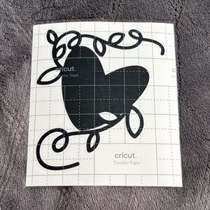 Black Heart with Swirls Vinyl